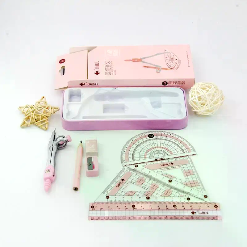8Pcs/Set Geometry Math Drawing - огляд і ціна Math Geometry Set With Compass